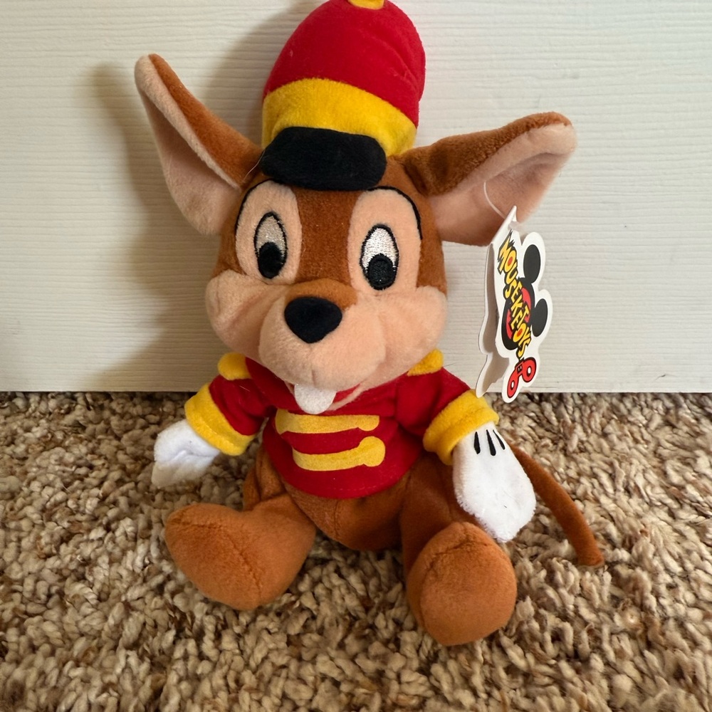 Disney Plush “Timothy Q Mouse” from Dumbo-Tag Attached